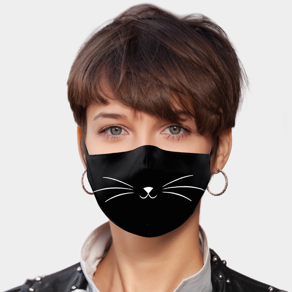 Cat Cartoon Face Mask
